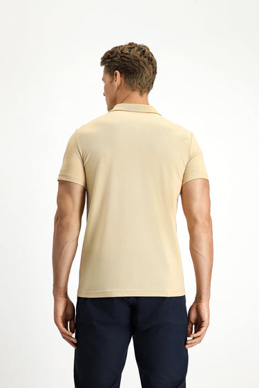 Orta Vizon Slim Fit Dar Kesim Nakışlı Pamuklu Polo Yaka Tişört