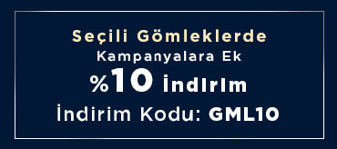 Seçili Gömleklerde İndirimlere Ek %10 İndirim, GML10
