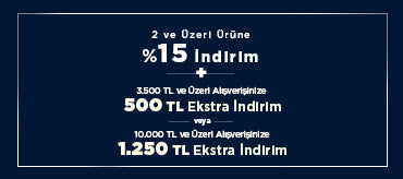 2 Ürün ve Üzeri Sepette %15 İndirime Ek İndirimler