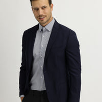 Koyu Lacivert 7 Drop Super Slim Fit Eksra Dar Kesim Fit Spor Ceket