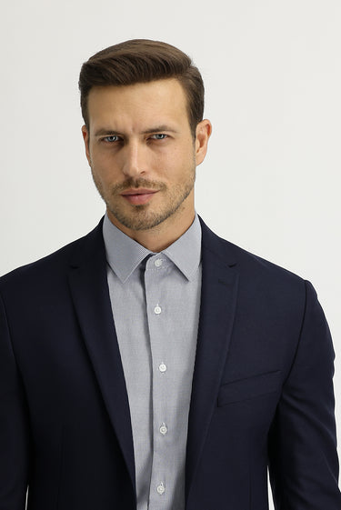 Koyu Lacivert Super Slim Fit Ekstra Dar Kesim Spor Ceket