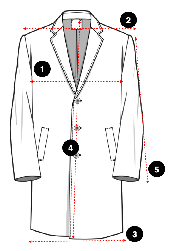 Oversize Mono Yaka Palto Size Guide