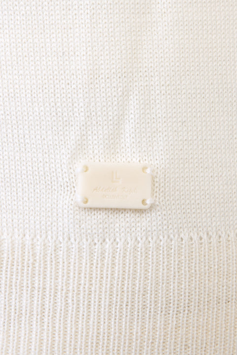 Cream Half Turtleneck Wool Knit Sweater