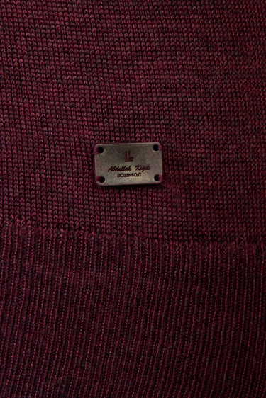  Bordo Yarım Balıkçı Yaka Regular Fit Yünlü Triko Kazak