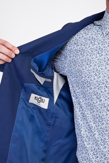 Lacivert Regular Fit Desenli Takım Elbise