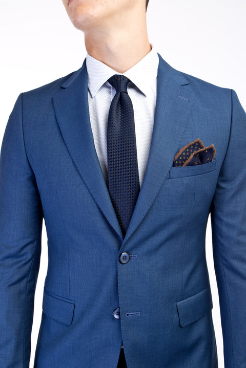 Mavi 6 Drop Regular Fit Standart Kesim Desenli Takım Elbise