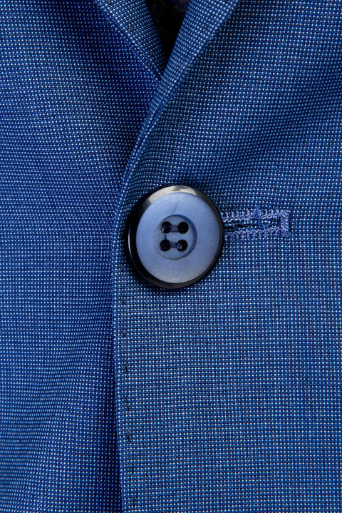 Blue 7 Drop Slim Fit Patterned Suit