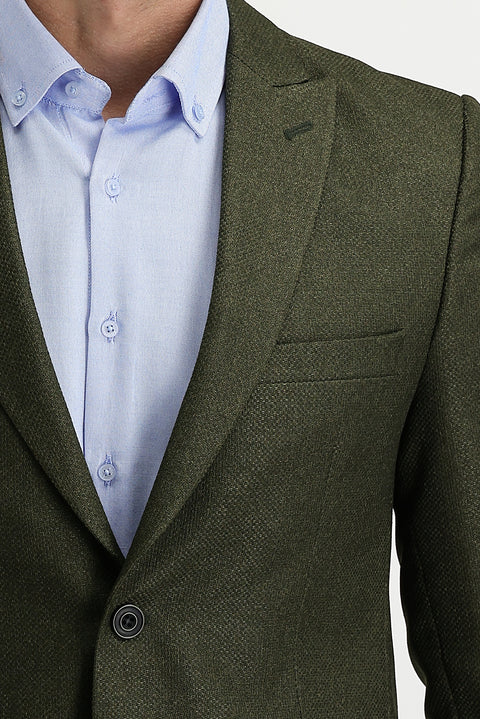 Koyu Yesil 6 Drop Regular Fit Standart Kesim Ceket
