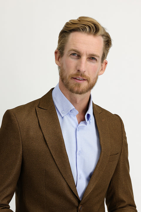 Koyu Kahve 6 Drop Regular Fit Standart Kesim Ceket