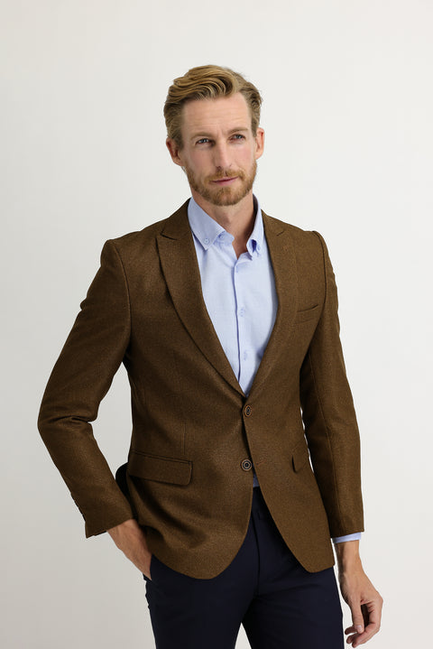 Koyu Kahve 6 Drop Regular Fit Standart Kesim Ceket