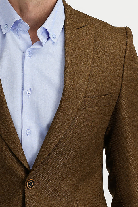 Koyu Kahve 6 Drop Regular Fit Standart Kesim Ceket