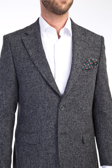 Füme Gri Klasik Desenli Ceket