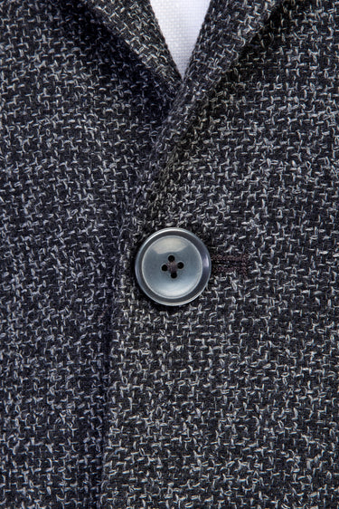 Füme Gri Klasik Desenli Ceket