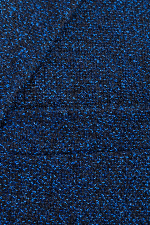 Blue 8 Drop Long Slim Fit Patterned Jacket