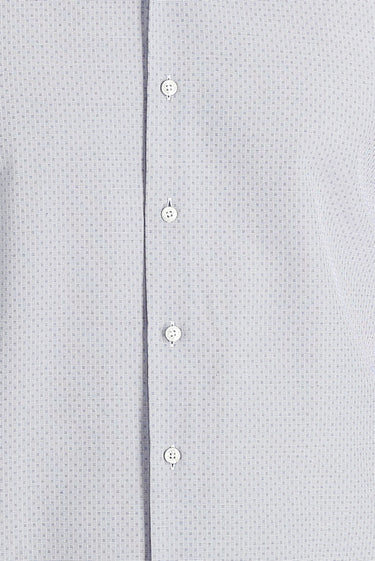 Lacivert Uzun Kol Slim Fit Dar Kesim Desenli Gömlek