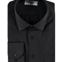 Siyah Uzun Kol Desenli Klasik Gömlek