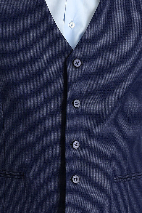 Lacivert Kuşgözü Klasik Yelek