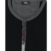 Black Plus Size Crew Neck Patterned Wool Knit Sweater