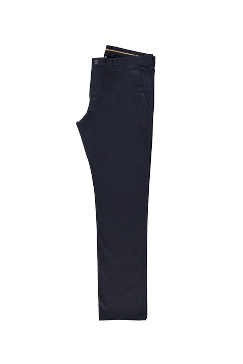 Lacivert Regular Fit Standart Kesim Likralı Kanvas / Chino Pantolon