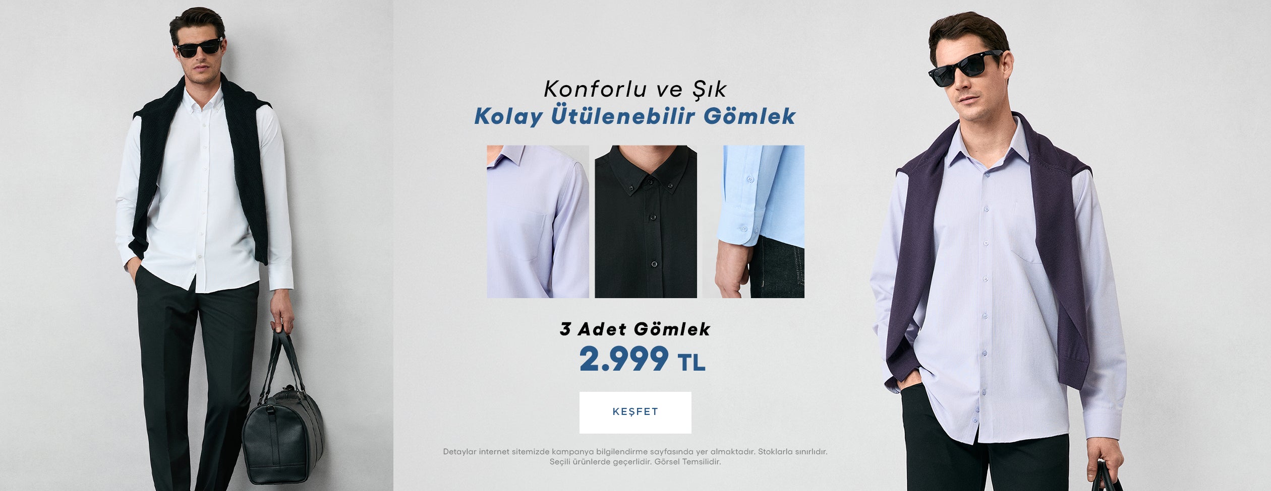  3 adet gömlek 2999 tl