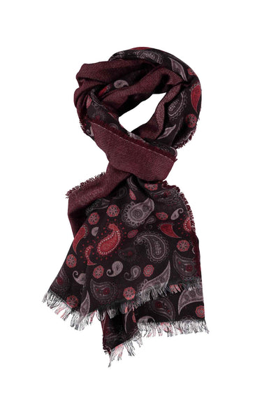 Kahve Yünlü Desenli Atkı