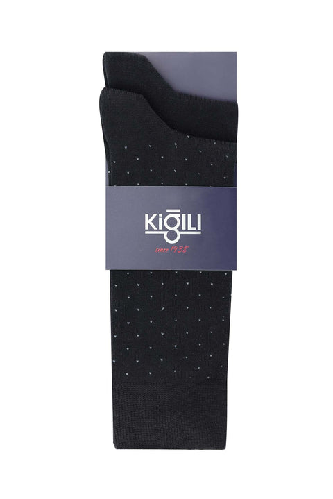 Açık Siyah 2'li Desenli Çorap Seti