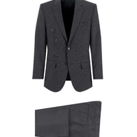 Koyu Füme Çizgili Takım Elbise