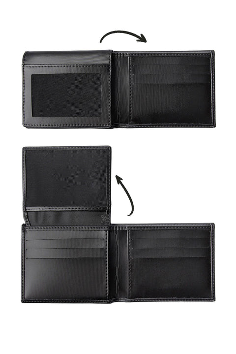 Siyah Desenli 3'lü Kemer & Cüzdan & Kartlık Hediye Kutulu Set