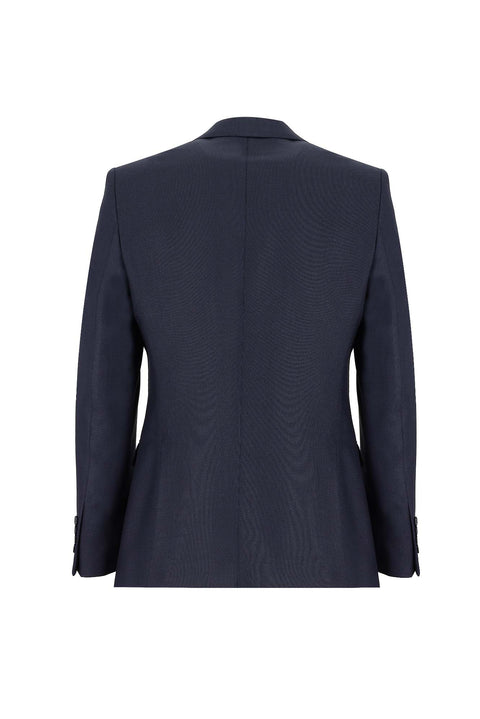 Koyu Lacivert 7 Drop Slim Fit Dar Kesim Yünlü Kuşgözü Takım Elbise