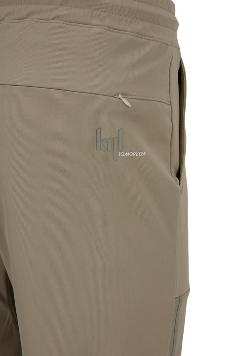 Orta Bej Techno-Line Cepli Beli Lastikli Cepli Likralı Esnek Sweatpant / Eşofman Altı