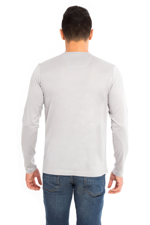 Orta Füme Bisiklet Yaka Regular Fit Pamuk Sweatshirt