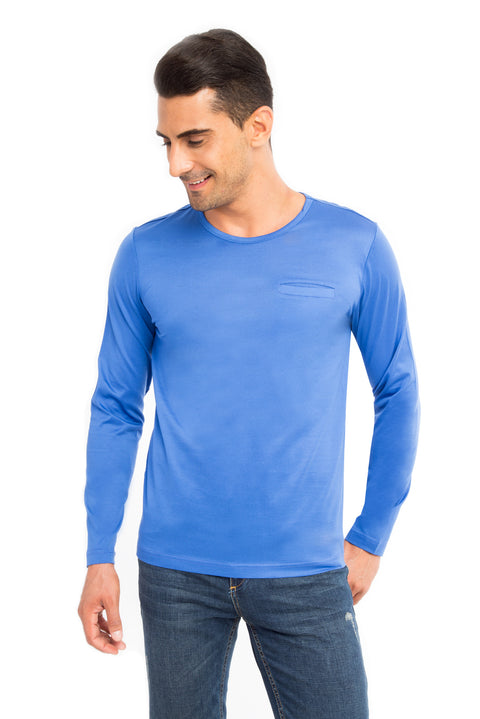 Mavi Bisiklet Yaka Regular Fit Pamuk Sweatshirt