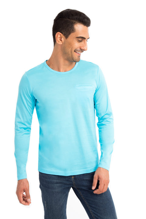 Mavi Bisiklet Yaka Regular Fit Pamuk Sweatshirt