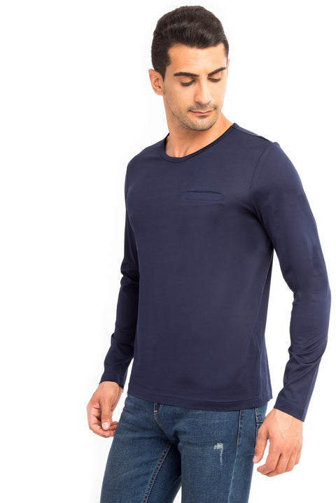 Mavi Bisiklet Yaka Regular Fit Pamuk Sweatshirt