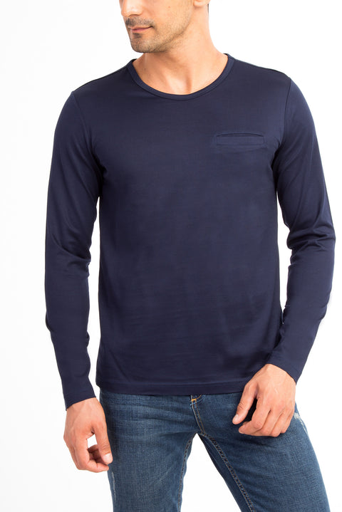 Mavi Bisiklet Yaka Regular Fit Pamuk Sweatshirt