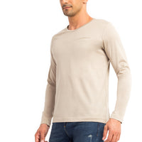 Bej Bisiklet Yaka Regular Fit Pamuk Sweatshirt