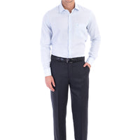 Medium Gray 6 Drop Regular Fit Standard Cut Classic Fabric Trousers