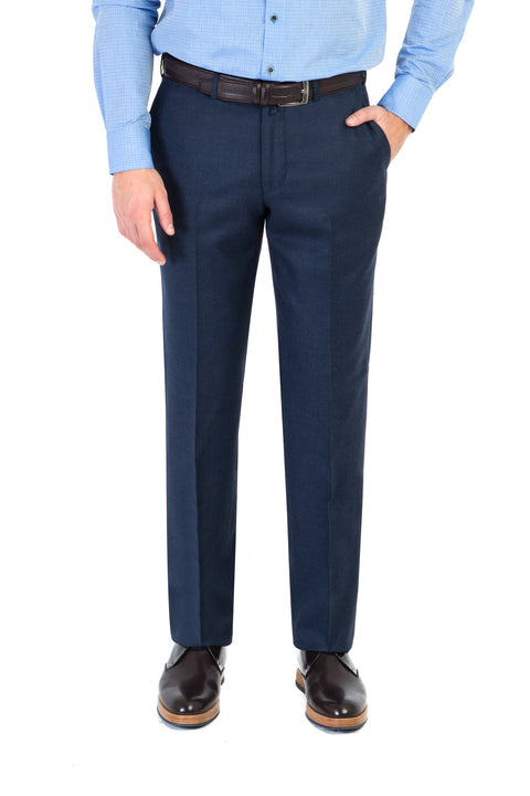 Koyu Mavi 4 Drop Relaxed Fit Rahat Kesim Klasik Kumaş Pantolon