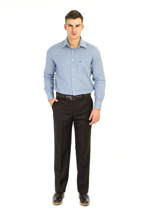 Koyu Kahve 6 Drop Regular Fit Standart Kesim Klasik Kumaş Pantolon