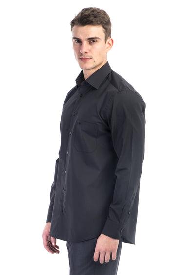 Siyah Tt.Pamuk Polyester Gömlek
