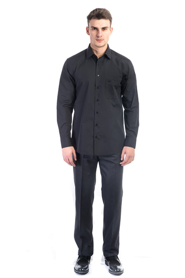 Siyah Tt.Pamuk Polyester Gömlek