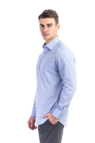 Mavi TT.PAMUK POLYESTER GÖMLEK