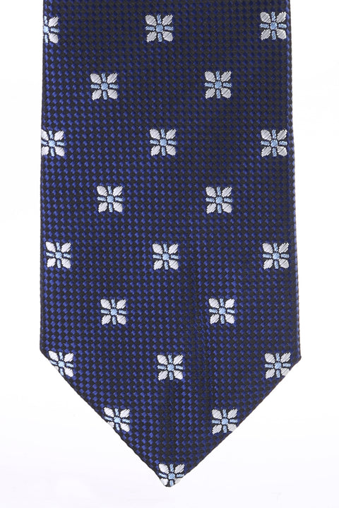 Navy Blue Cn. Polyester Patterned Krvt