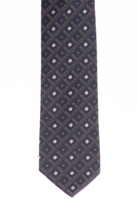 Lacivert Desenli Kravat