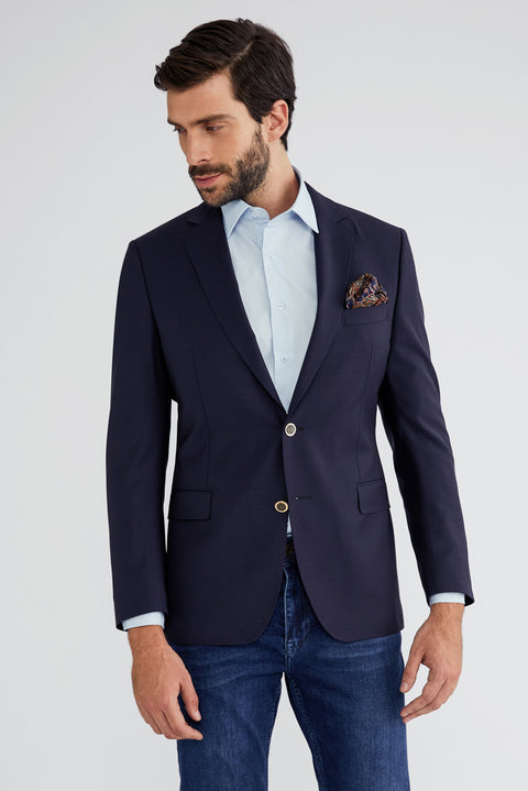 Lacivert 4 Drop Relaxed Fit Rahat Kesim Blazer Ceket