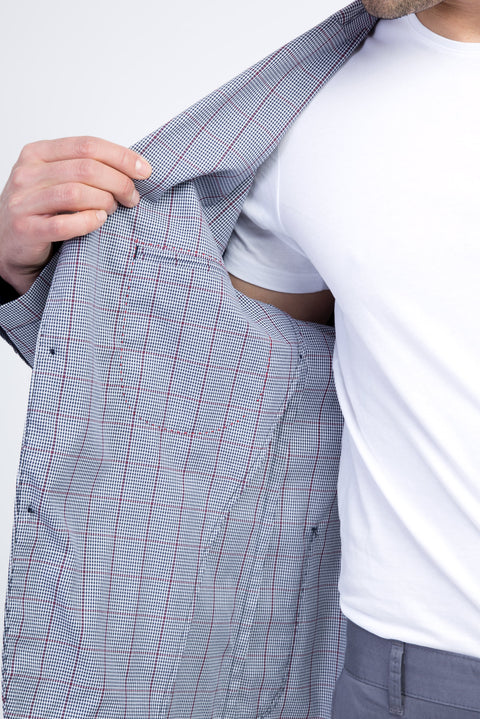 Bordo 6 Drop Regular Fit Standart Kesim Ekose Spor Pamuk Ceket