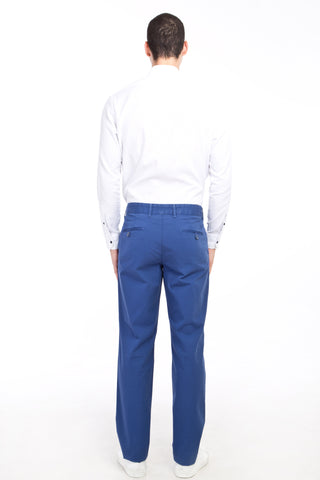  Mavi Regular Fit Likralı Kanvas / Chino Pantolon