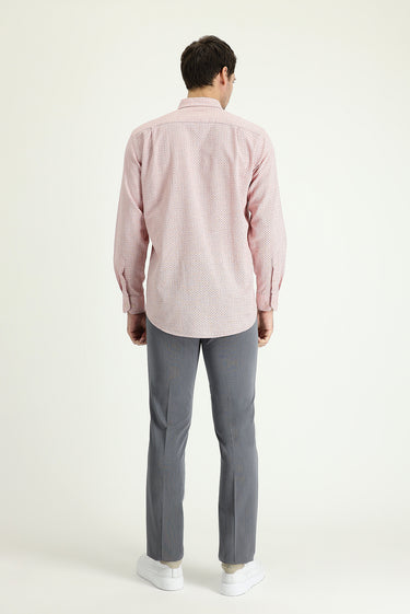 Açık Gri Slim Fit Dar Kesim Likralı Klasik Kumaş Pantolon
