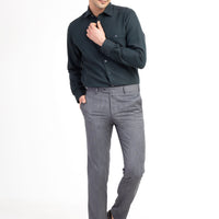 Orta Füme Slim Fit Dar Kesim Kuşgözü Kumaş Pantolon