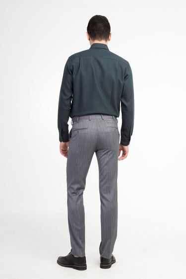 Orta Füme Slim Fit Dar Kesim Kuşgözü Kumaş Pantolon
